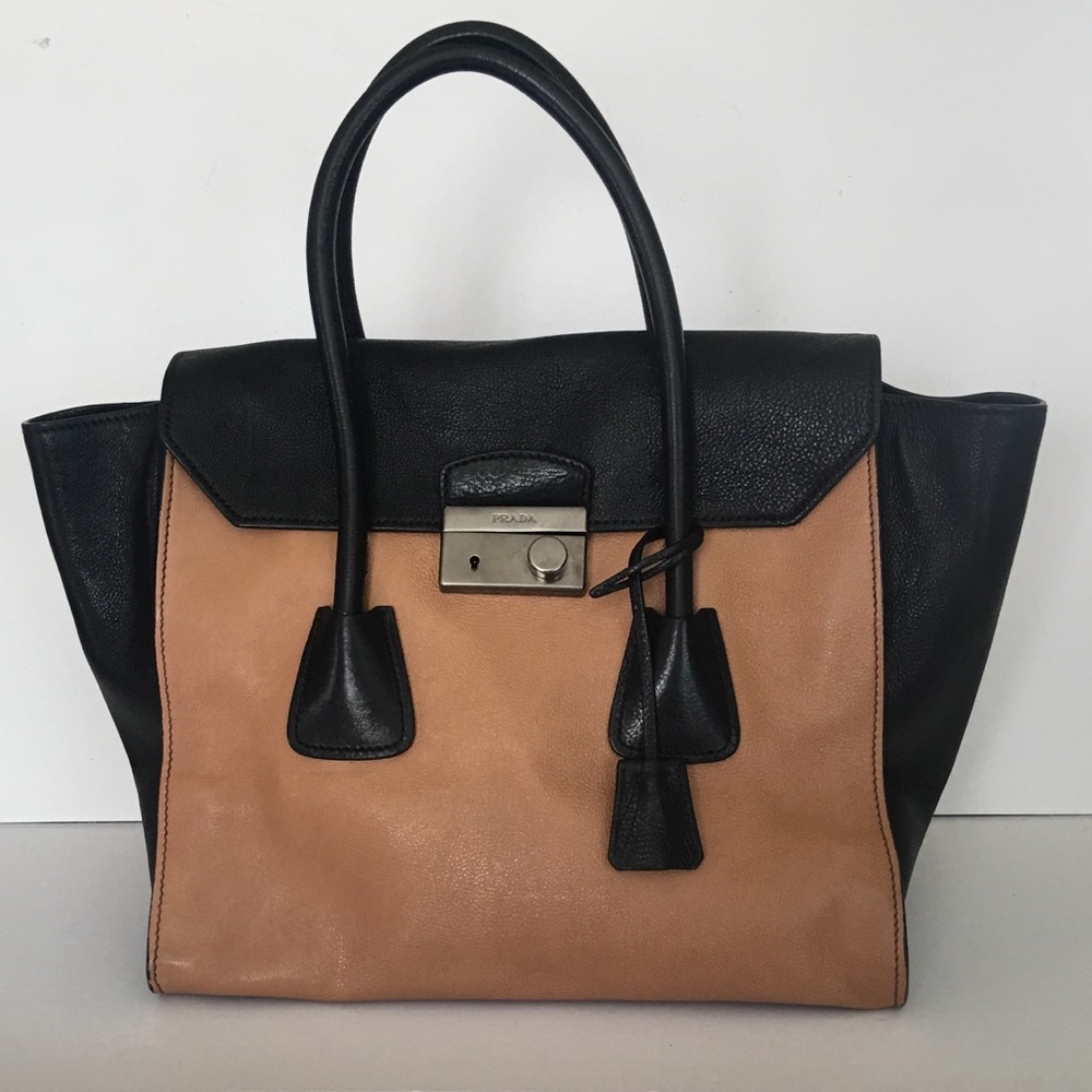 PRADA AUTHENTIC Glace Calf Statement Purse